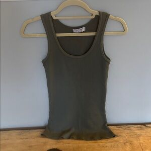 Michael Stars Olive Honeycomb Tank Top